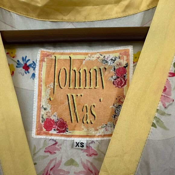 JOHNNY WAS Washable Silk Floral Print Embroidered Babydoll Mini Dress Multi - Picture 8 of 10